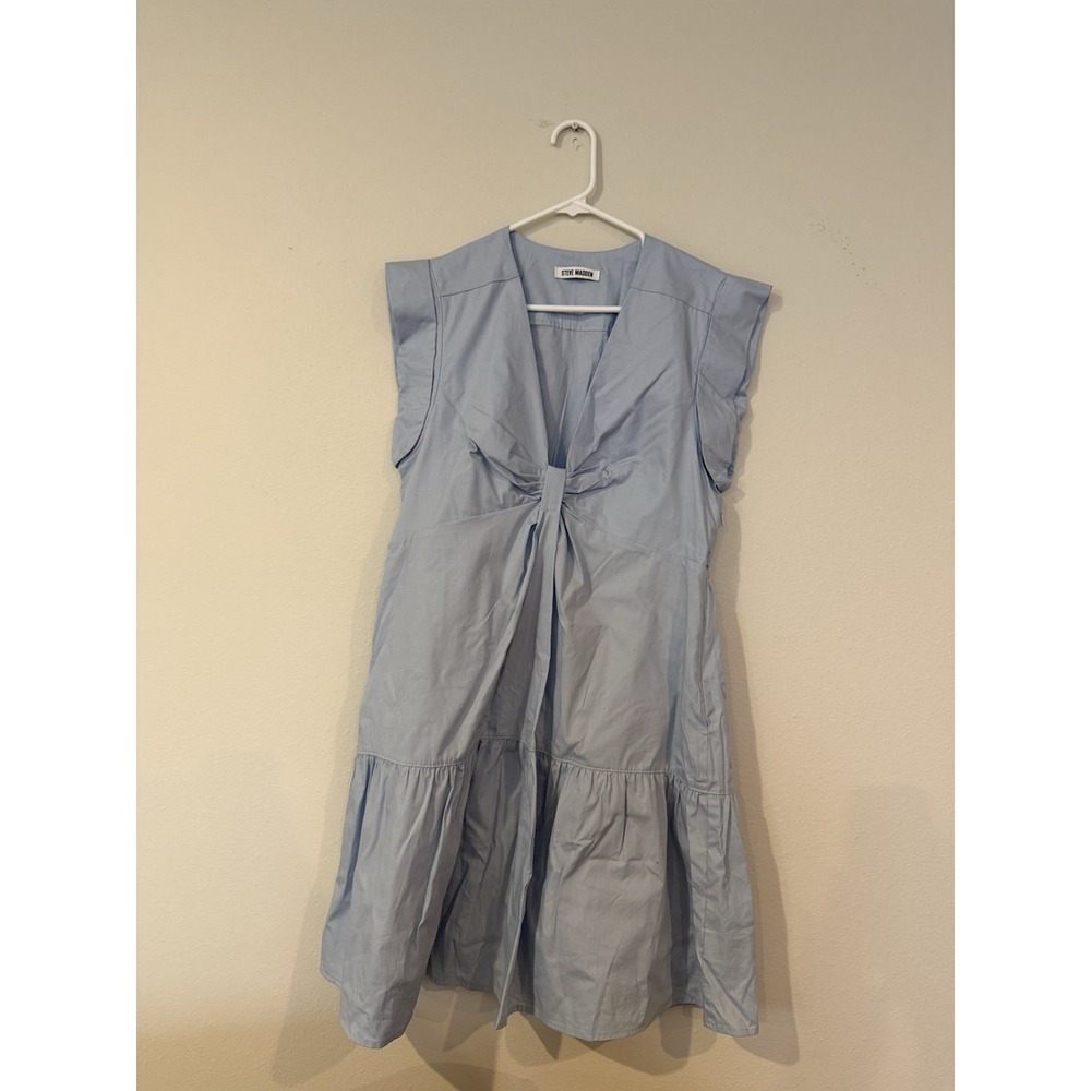 NWOT Steve Madden Light Blue Shirt Dress No Size Measurements in Description